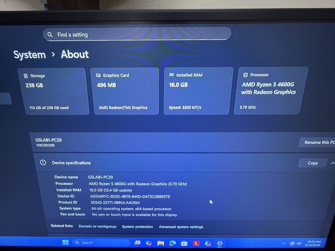M75t Gen 2 Lenovo AMD RYZEN 5 (Category: Desktops) located in Manila. Submitted by jpclaudio (Listing ID 1455687178, Image 3). Description: AMD Ryzen 5 4600G Radeon Graphics (3.70GHz) 16 GB RAM 256 GB storage M.2NVMe SSd Windows 11 Home 64bit licensed RFS- not a fan of desktop. Im using laptop .