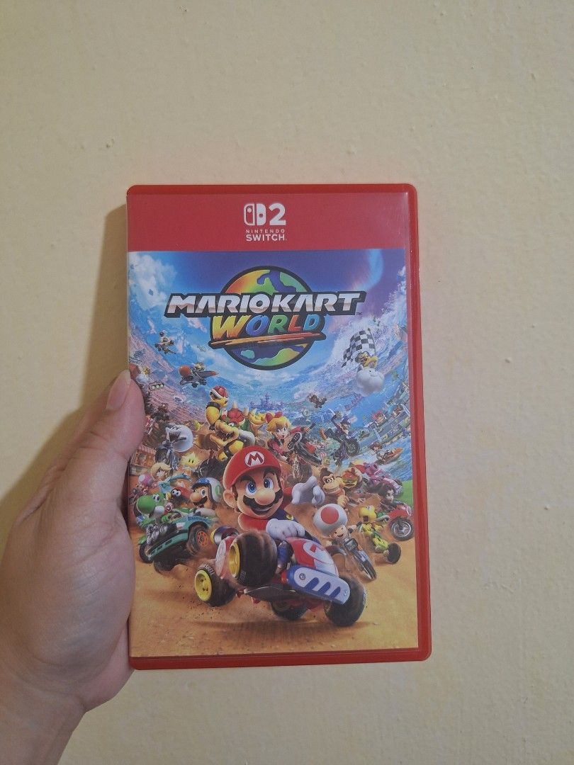 Mario Kart World Nintendo Switch Game (Category: Nintendo) located in Manila. Submitted by jheveng (Listing ID 1455739450, Image 1). Description: - Mario Kart World for Nintendo Switch - Includes all characters and tracks - Game cartridge in red case - Ready for exciting races!.