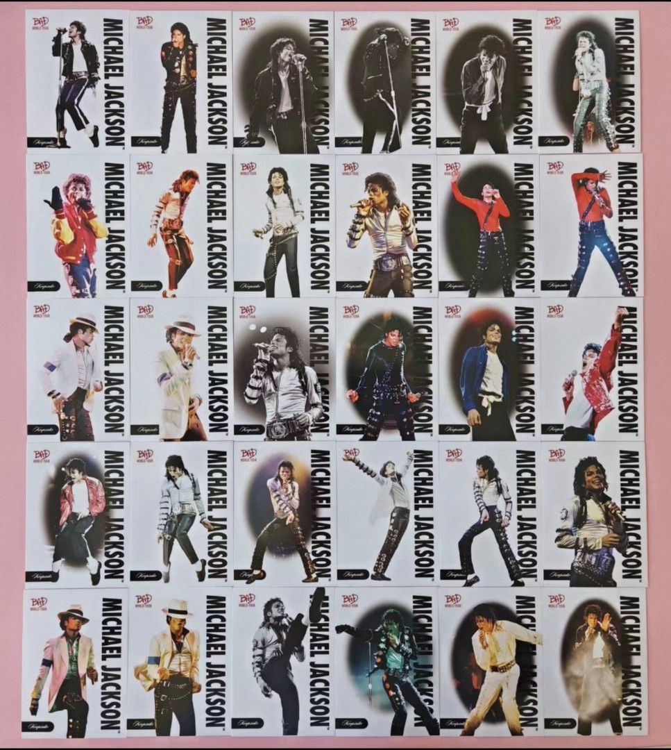 Michael Jackson 米高積遜 Keepsake Bad World Tour 紀念咭 一套30張 （分類：歐美周邊）位於 Hong Kong。 由 card_stores 提交（商品編號 1455677901，圖片 1）。簡介： Michael Jackson 米高積遜 Keepsake Bad World Tour 紀念咭 一套30張。