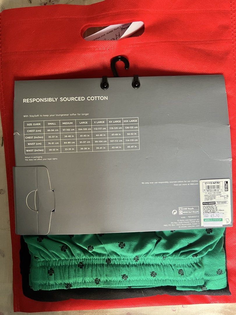 M&S set (Category: Sleep and Loungewear) located in Las Pinas. Submitted by sabsking (Listing ID 1455706893, Image 3). Description: Brand new with tag M& S shorts and short sleeves top Size Med ₱600 plus sf .