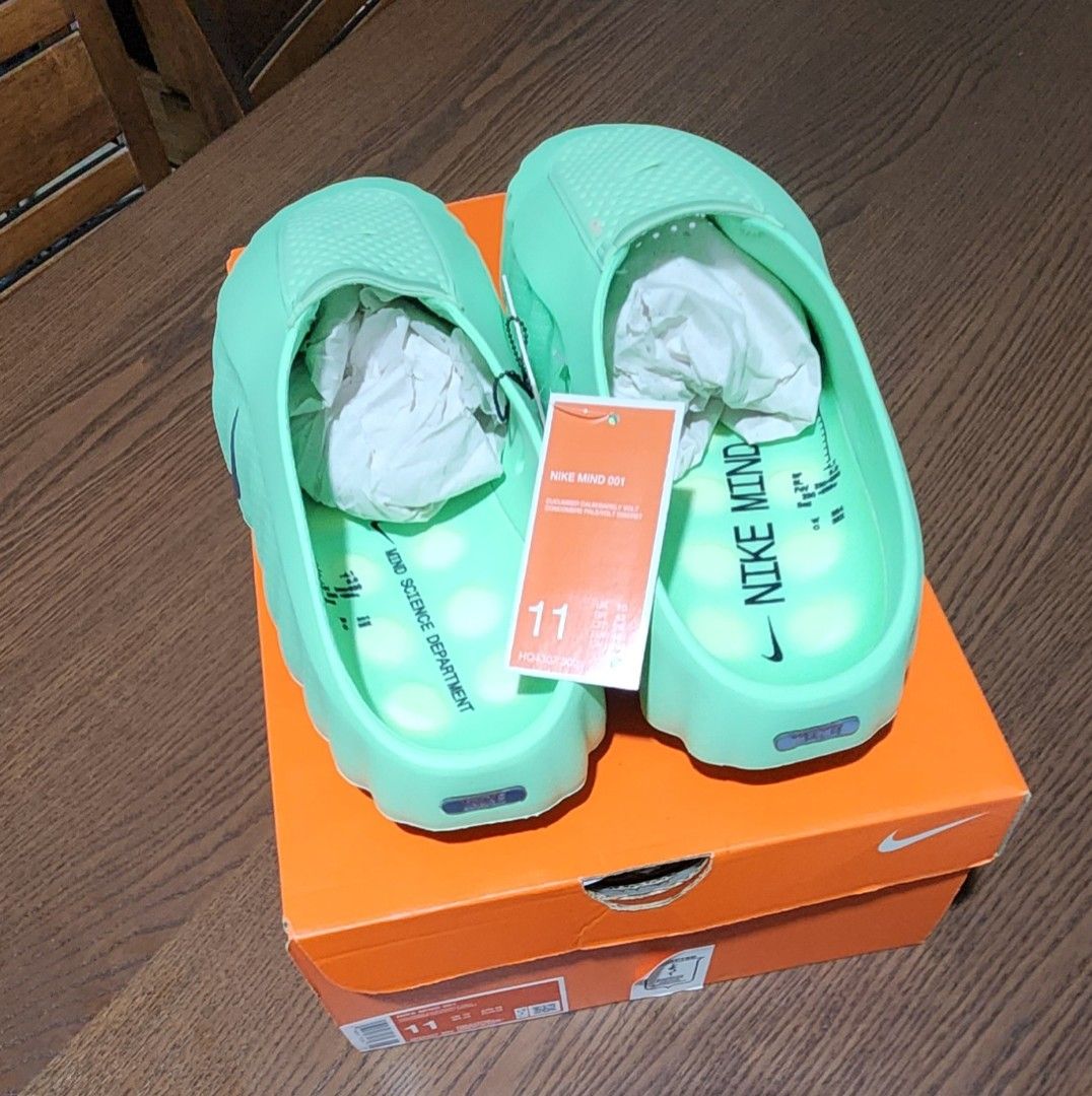 Nike Mind 001 Slides Cucumber Calm Size 11 (Category: Slippers & Slides) located in Antipolo. Submitted by roshc (Listing ID 1455854131, Image 2). Description: - Nike Mind 001 Slides - Color: Cucumber Calmly Volt - Size: 11 - Approved by the American Podiatric Medical Association (APMA) - Excellent for comfort - Comes with original box.