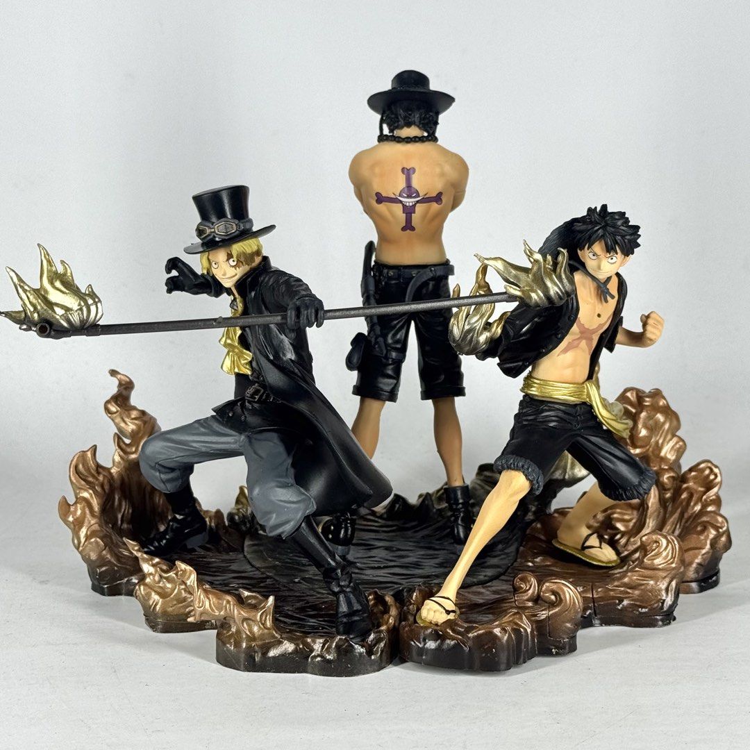 One Piece Luffy Ace Sabo Action Figure Set (Category: Figurines & Statues) located in Manila. Submitted by mimaungco (Listing ID 1455824172, Image 1). Description: Price: 700pesos only Notes: ➡️BL/KO ➡️Issue: There is a small excess paint mark on Luffy’s body. 📍Pickup/Meetup: Binondo Manila ✅Kindly DM me for more information. THANK YOU & GOD BLESS .