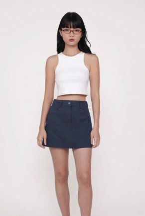 Peyton basic skorts (Category: Skirts) located in Singapore. Submitted by zavell.z (Listing ID 1455734098, Image 2). Description: Washed but not worn. Clearing stash Peyton Basic skorts Available in: Navy / Light Denim Retail @ $39.90 No trades .