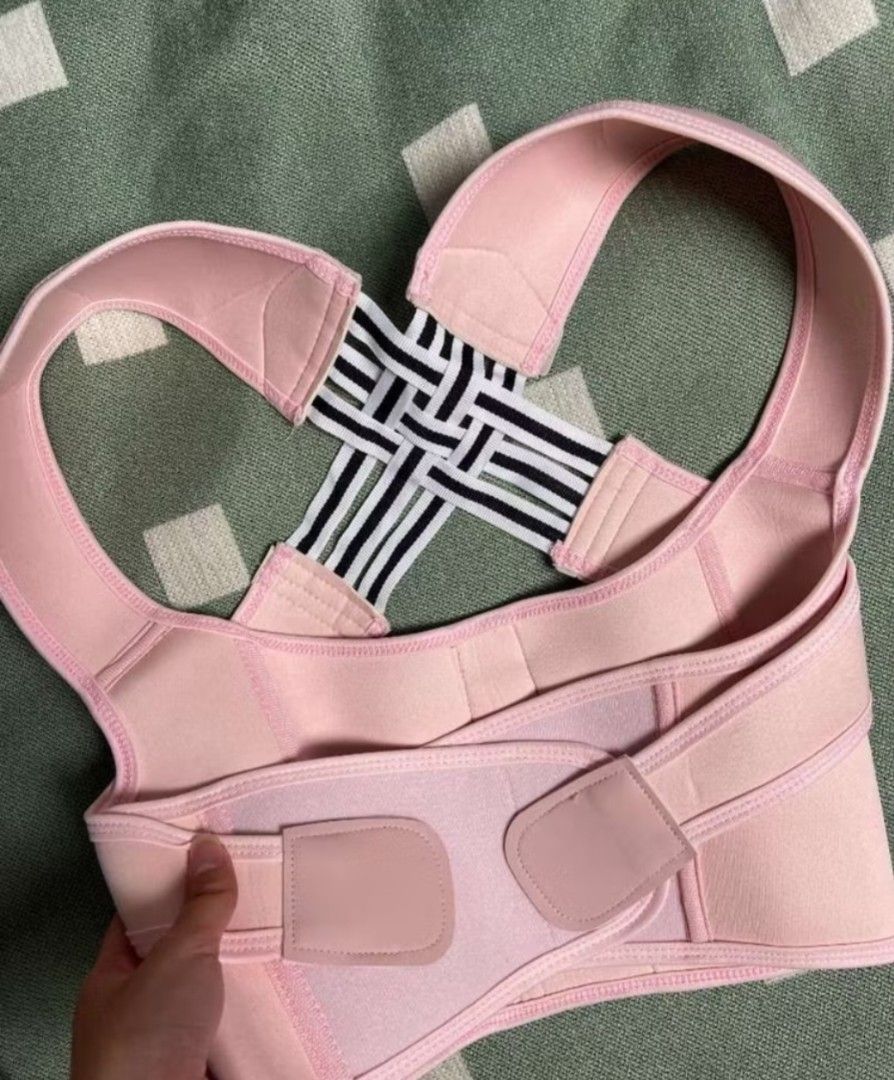 pink adjustable back posture corrector (Category: Braces, Support & Protection) located in Bulacan. Submitted by angel.decluttersx (Listing ID 1455758596, Image 1). Description: .
