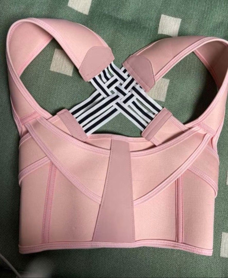 pink adjustable back posture corrector (Category: Braces, Support & Protection) located in Bulacan. Submitted by angel.decluttersx (Listing ID 1455758596, Image 2). Description: .