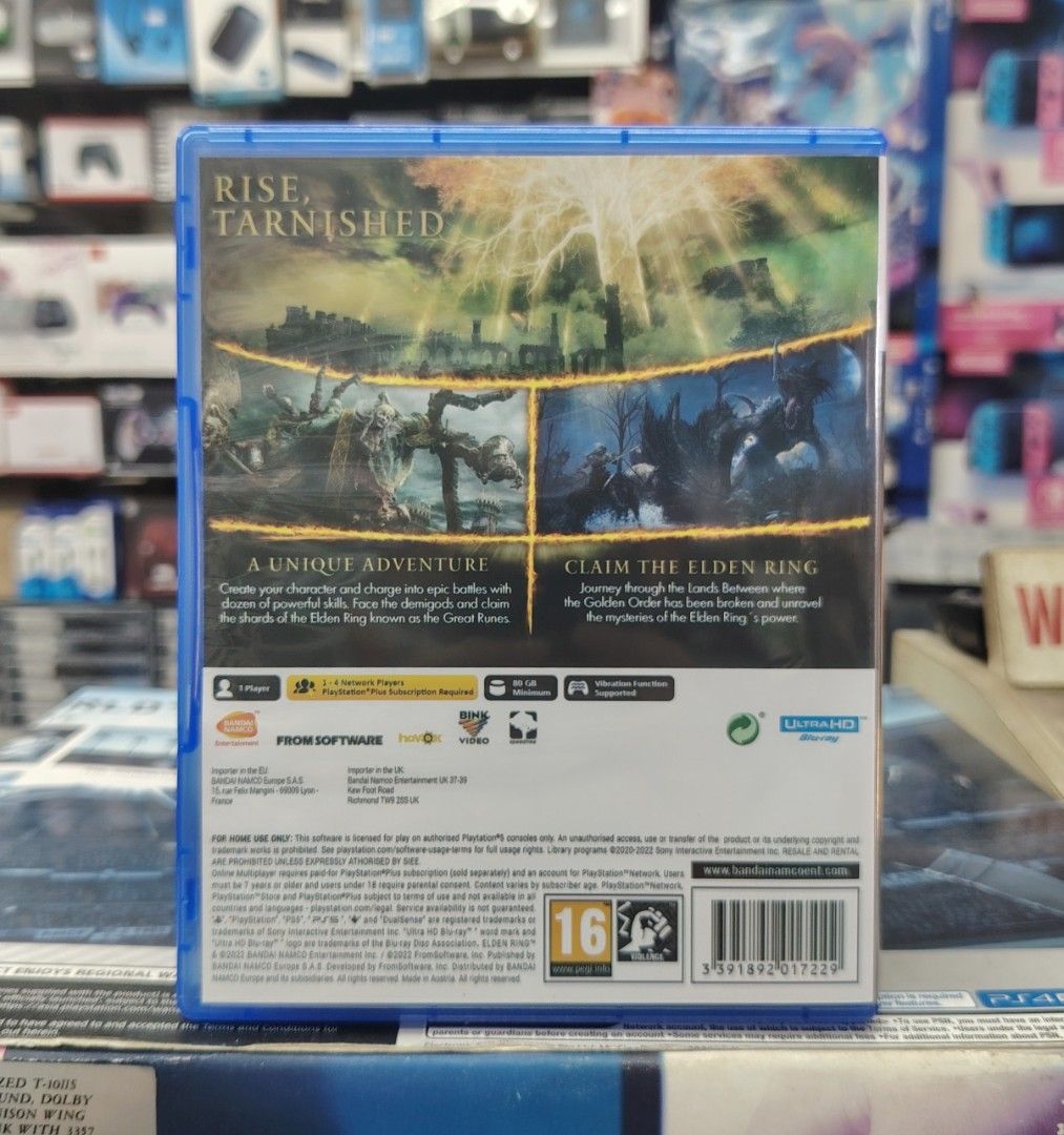 PS5 Elden Ring (Category: PlayStation) located in Singapore. Submitted by newsoonbee (Listing ID 1455031696, Image 2). Description: 👍 Pre-owned 👍 Tested , Very Good Condition 👍 R2 English 🎮 New Soon Bee 四十年老店 Selling Gaming Console Since 1983 Blk 252 Jurong East st 24 #01-139 , Singapore 600252 Monday - Saturday , 10.30am -8pm ( Sunday Close ) 📮 Postage available.