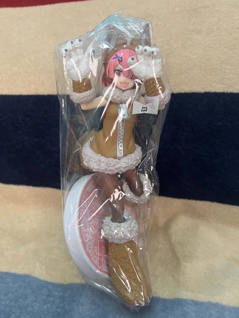 Re:Zero Ram Figure - Winter Outfit (Category: Figurines & Statues) located in Valenzuela. Submitted by bryn30 (Listing ID 1455786135, Image 1). Description: - Sealed Re:Zero Ram figure - Adorable winter outfit with fluffy trim - Includes display base - Great for any Re:Zero fan's collection.