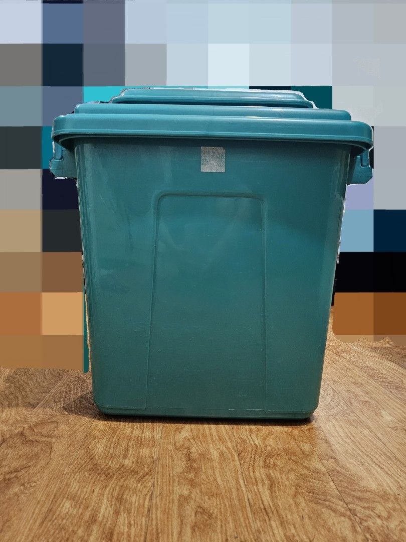 Rice Storage 25KG (Category: Food Organization & Storage) located in Quezon City. Submitted by findsbydavie (Listing ID 1455809595, Image 1). Description: NEGOTIABLE PRICE! - 25KG Rice Storage Container - Durable plastic material - Secure, tight-fitting lid - Helps keep rice fresh and pest-free - Teal color RFS: Need space at home and we dont buy a lot of rice naman.