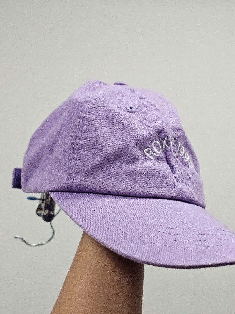 Roxy 1990 Cap (Category: Caps & Hats) located in Paranaque City. Submitted by rhodalietagle (Listing ID 1455843249, Image 2). Description: - Brand: ROXY - Design: '1990' detail - Color: Lilac - Condition: Good - Style: Casual cap - Used once - Good as new. Dinisplay lang - Authentic Roxy. From Zalora. Nabili ko ng 1,090 pesos. - RFS, sobrang dami ng cap, di na nagagamit. Sayang kung maluma. .