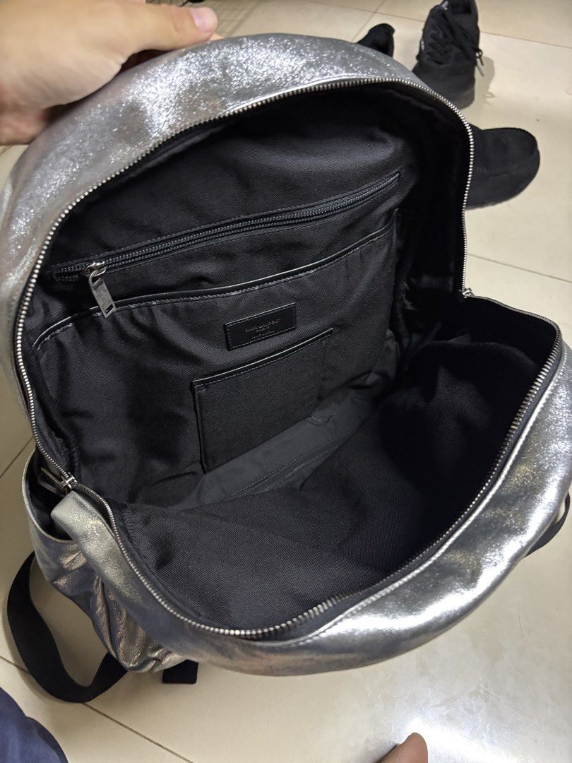 Saint Laurent Nuxx Backpack Silver/Platinum (Category: Luxury Bags & Wallets) located in Banga. Submitted by yuzennn (Listing ID 1455806277, Image 3). Description: .