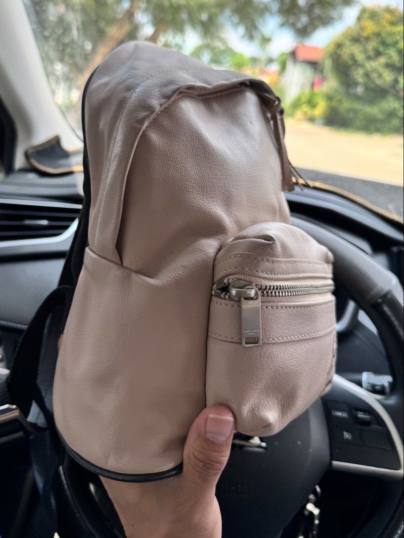 Saint laurent toy city mini (Category: Luxury Bags & Wallets) located in Cagayan de Oro. Submitted by rjstz (Listing ID 1455780320, Image 3). Description: YSL mini toy city backpack mini backpack made in italy lambskin leather marble pink cute pink Model : PLB505031 bag only japan bought for reference apple watch not included .