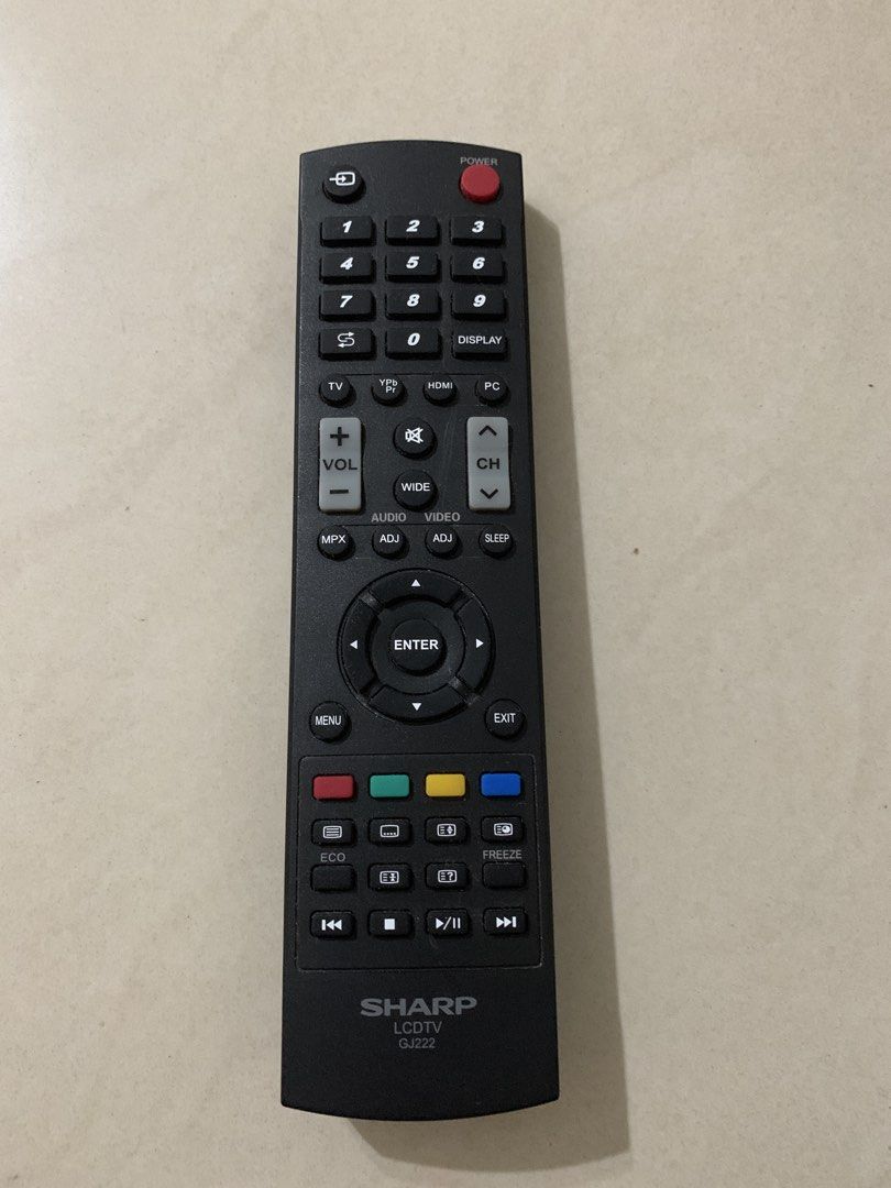 Sharp TV Remote Control (Category: TV Parts & Accessories) located in Singapore. Submitted by alchua74 (Listing ID 1455812220, Image 1). Description: - Black remote control - Works well .