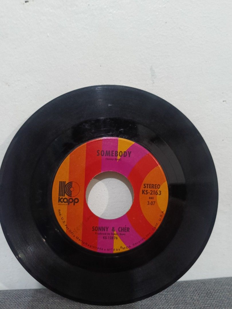 Sonny & Cher 45 RPM VG+ (Category: Vinyls) located in Cavite. Submitted by bodega_ni_kiks11 (Listing ID 1455777299, Image 1). Description: .