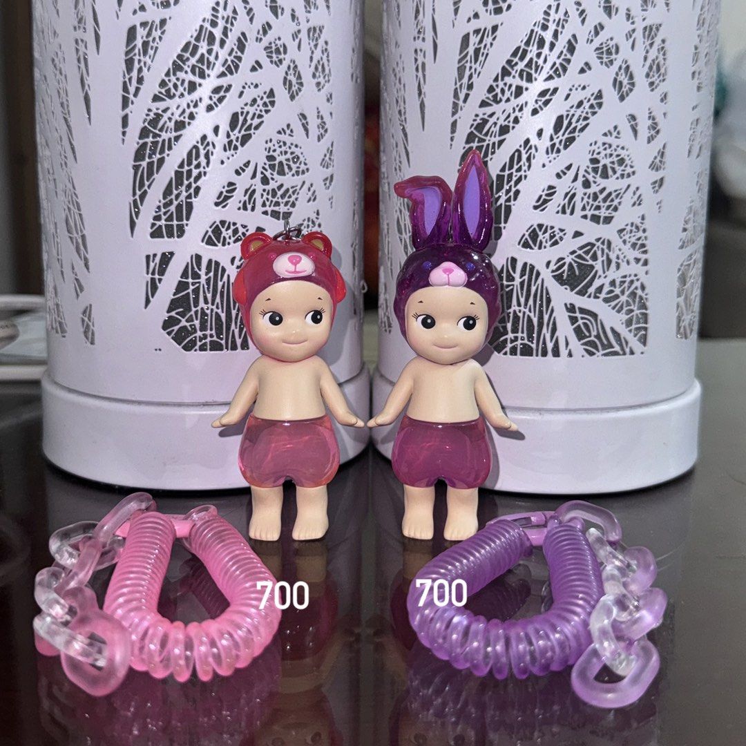 Sonny Angel CSS - peach bear, grape rabbit (Category: Designer & Blind Box Toys) located in Pasig City. Submitted by bvnchbear (Listing ID 1455735990, Image 1). Description: - mint condition - ₱700 each.