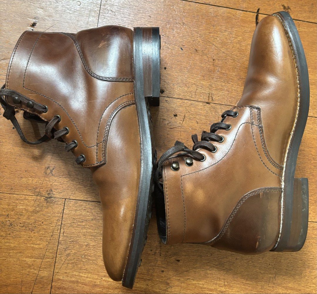 Thursday Brown Leather Lace-Up Boots (Category: Boots) located in Caloocan City. Submitted by gvv013 (Listing ID 1455695400, Image 2). Description: - Thursday Classic brown leather boots - Secure lace-up style - Natural leather finish - Sturdy and durable for everyday wear - Built with a durable sole - Ready for a new home.