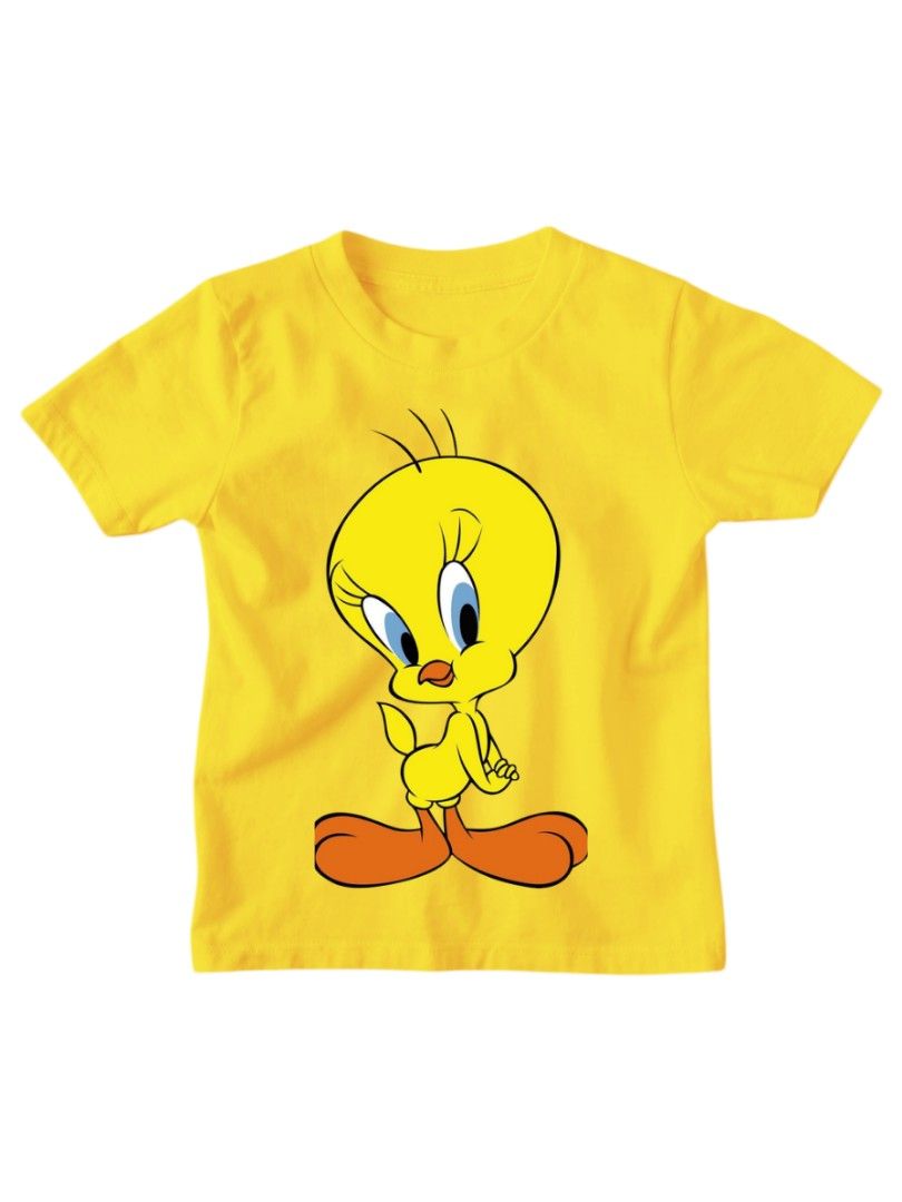 Tweety Bird Tshirt For Kids (Category: Babies & Kids Fashion) located in Banga. Submitted by 9573cf2b7d4cea9d38a963e0f55f65 (Listing ID 1455815148, Image 1). Description: Size: Small (4-5yo) 47 cm Height (Shoulder to Bottom) 53 cm Width (Sleeve to Sleeve) Medium (6-7yo) 50 cm Height (Shoulder to Bottom) 58 cm Width (Sleeve to Sleeve) L arge (8-9yo) 53 cm Height (Shoulder to Bottom) 63 cm Width (Sleeve to Sleeve) XL (10-12yo) 56 cm Height (Shoulde