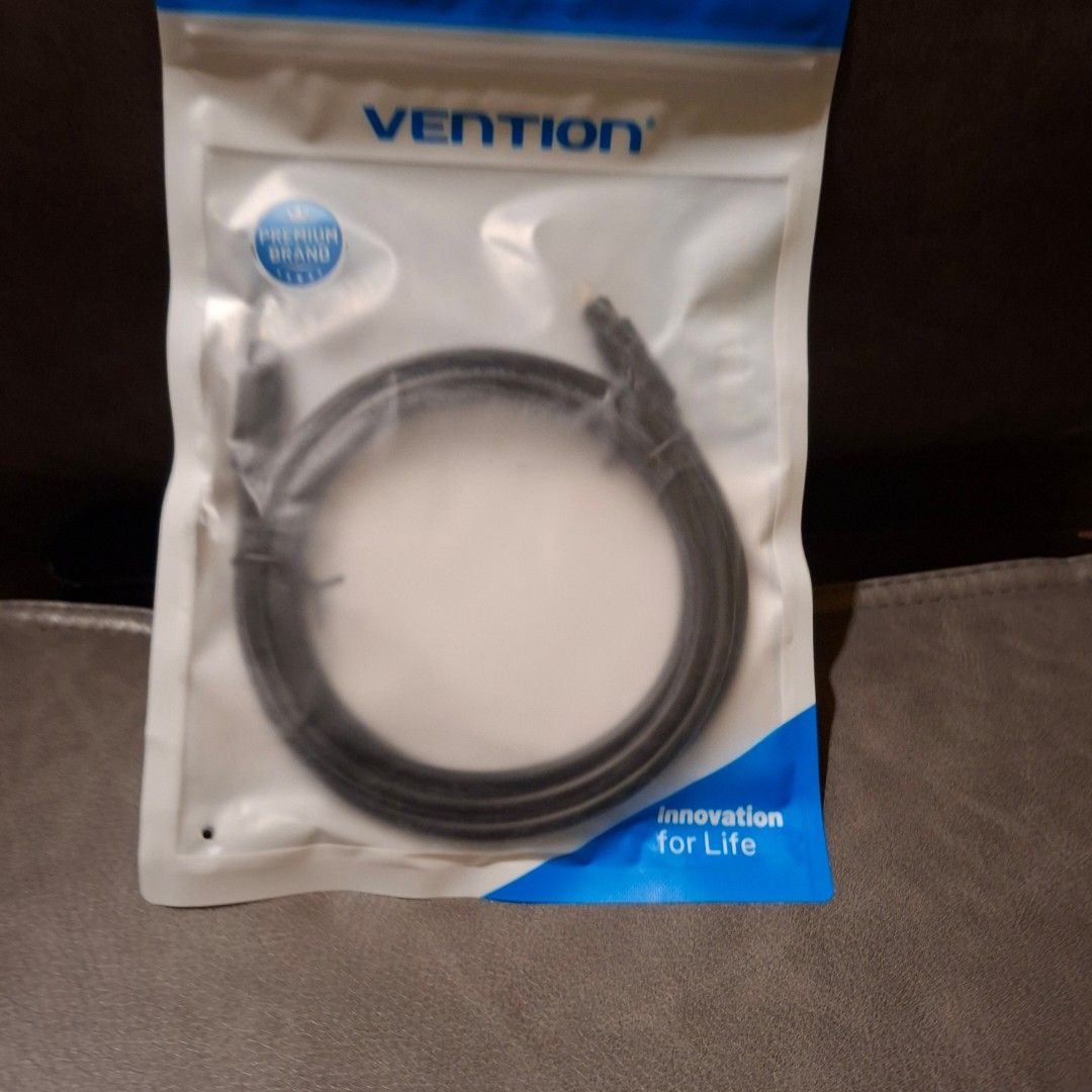 Vention Optical Audio Cable Toslink Digital Sound Cord (Category: Other Audio Equipment) located in Pasig City. Submitted by mr.bargaindeal (Listing ID 1455793116, Image 2). Description: - Brand new Vention optical audio cable - Still sealed in original packaging - Connects soundbars, TVs, gaming consoles, and more - Delivers clear, crisp digital audio quality - Enhance your home entertainment setup.
