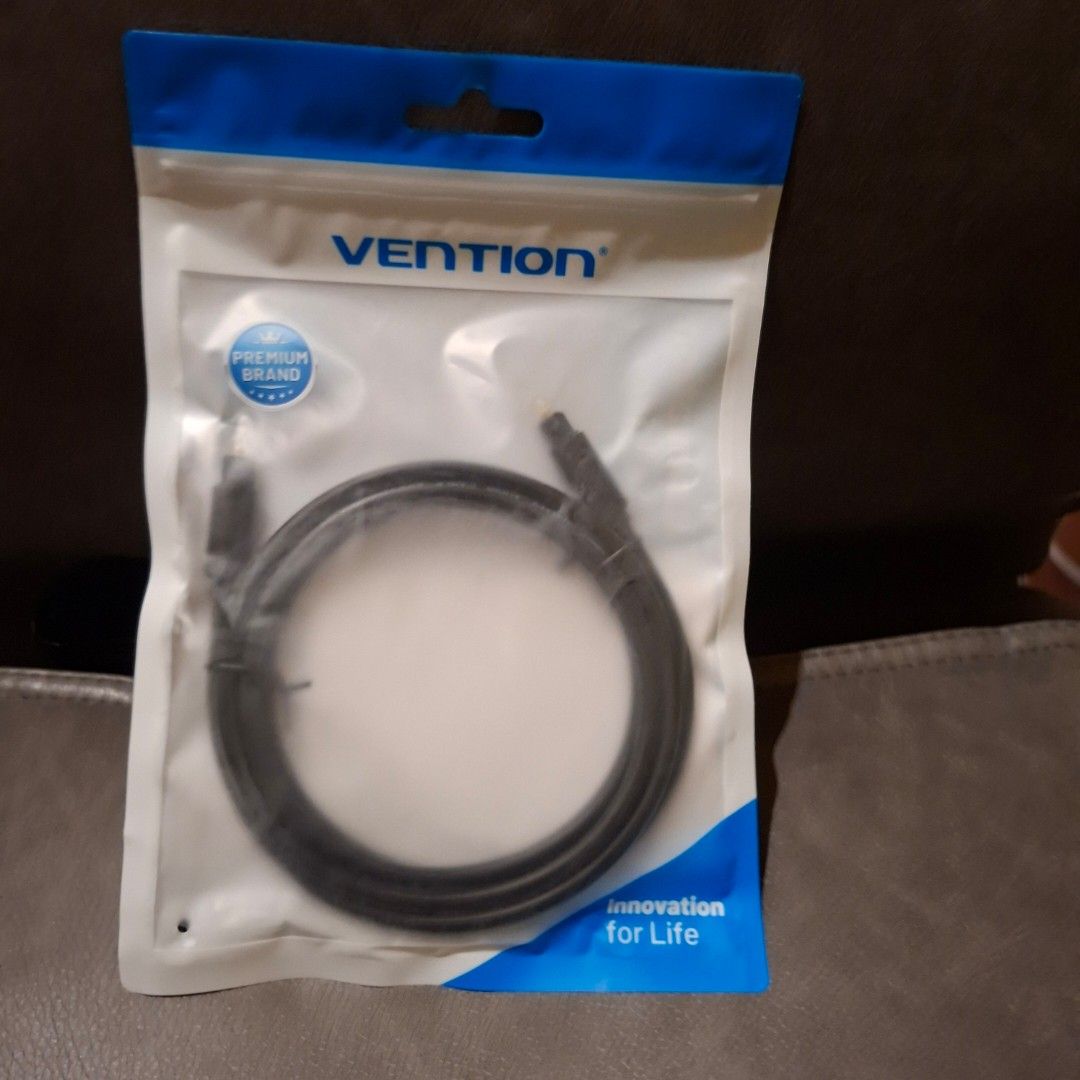 Vention Optical Audio Cable Toslink Digital Sound Cord (Category: Other Audio Equipment) located in Pasig City. Submitted by mr.bargaindeal (Listing ID 1455793116, Image 1). Description: - Brand new Vention optical audio cable - Still sealed in original packaging - Connects soundbars, TVs, gaming consoles, and more - Delivers clear, crisp digital audio quality - Enhance your home entertainment setup.