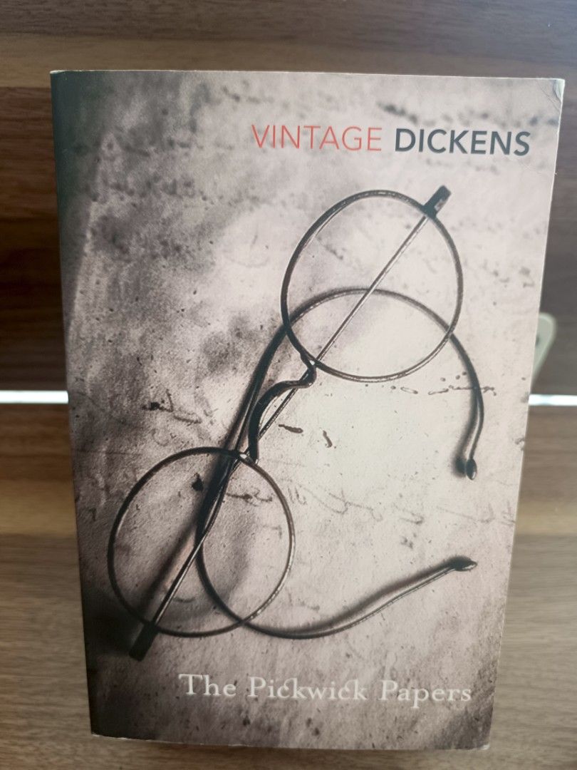 Vintage Dickens: The Pickwick Papers (Category: Storybooks) located in Cebu City. Submitted by sophia_87 (Listing ID 1455793659, Image 1). Description: - Classic novel: Pickwick Papers by Charles Dickens - Edition: Vintage Dickens - Design: Vintage-style cover with glasses - Ideal for: Book collectors and fans of classic literature.