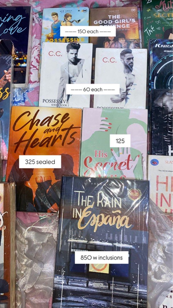 WATTPAD BOOKS QUITTING SALE (Category: Storybooks) located in Agdangan. Submitted by ultm8pjm_ (Listing ID 1455772040, Image 2). Description: wts lfb preloved wattpad books - HIH S2 NOT INCLUDED (SOLD) - others are sealed and re-sealed - re-sealed books has yellow stains - good conditions (can send condi via chat) - can do take all for 4.5k (nego) - buyer must be willing to shoulder sf 📍 batangas 📩 hmu if interested t. wts lfb jonaxx blue_maide