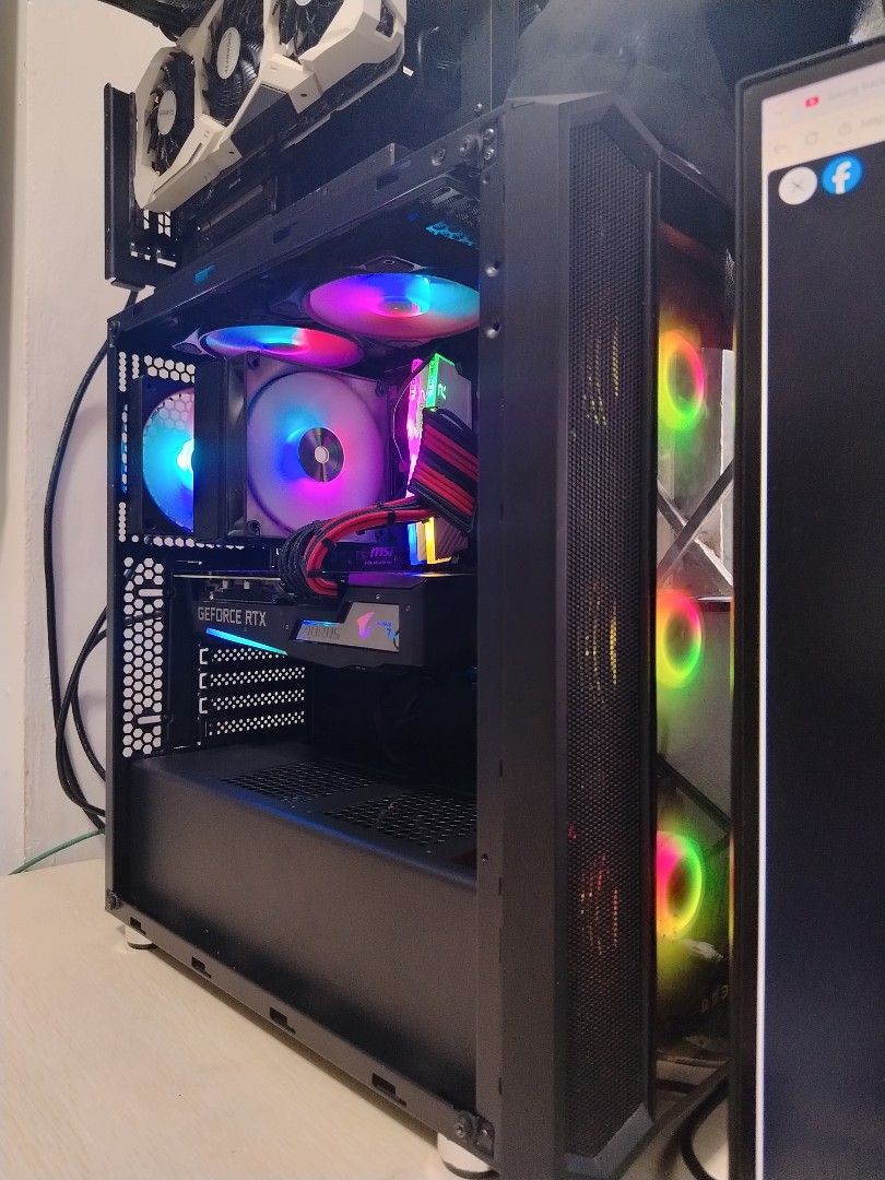 X3D pc (Category: Desktops) located in Manila. Submitted by silvergem_1cf105 (Listing ID 1455844535, Image 3). Description: SWAP to LOWER OR SALE 48k ryzen 7 5700X3d msi b450m provdh max 16gb ram t force 3200 mhz cooler OCYPUS rtx 3070 aorus extreme lcd 8gb 500 gbbcrucial nvme ssd GEN 3 650 watts gifabyte 80 plus psu gold tempered case msi fans CAINTA . MARIKINA . PASIG LOCATION.
