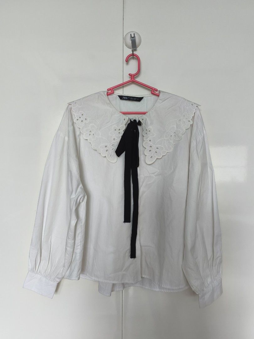 Zara White Top (Category: Others Tops) located in Manila. Submitted by smilefashion08 (Listing ID 1455687375, Image 1). Description: Original Zara Fits S-M.
