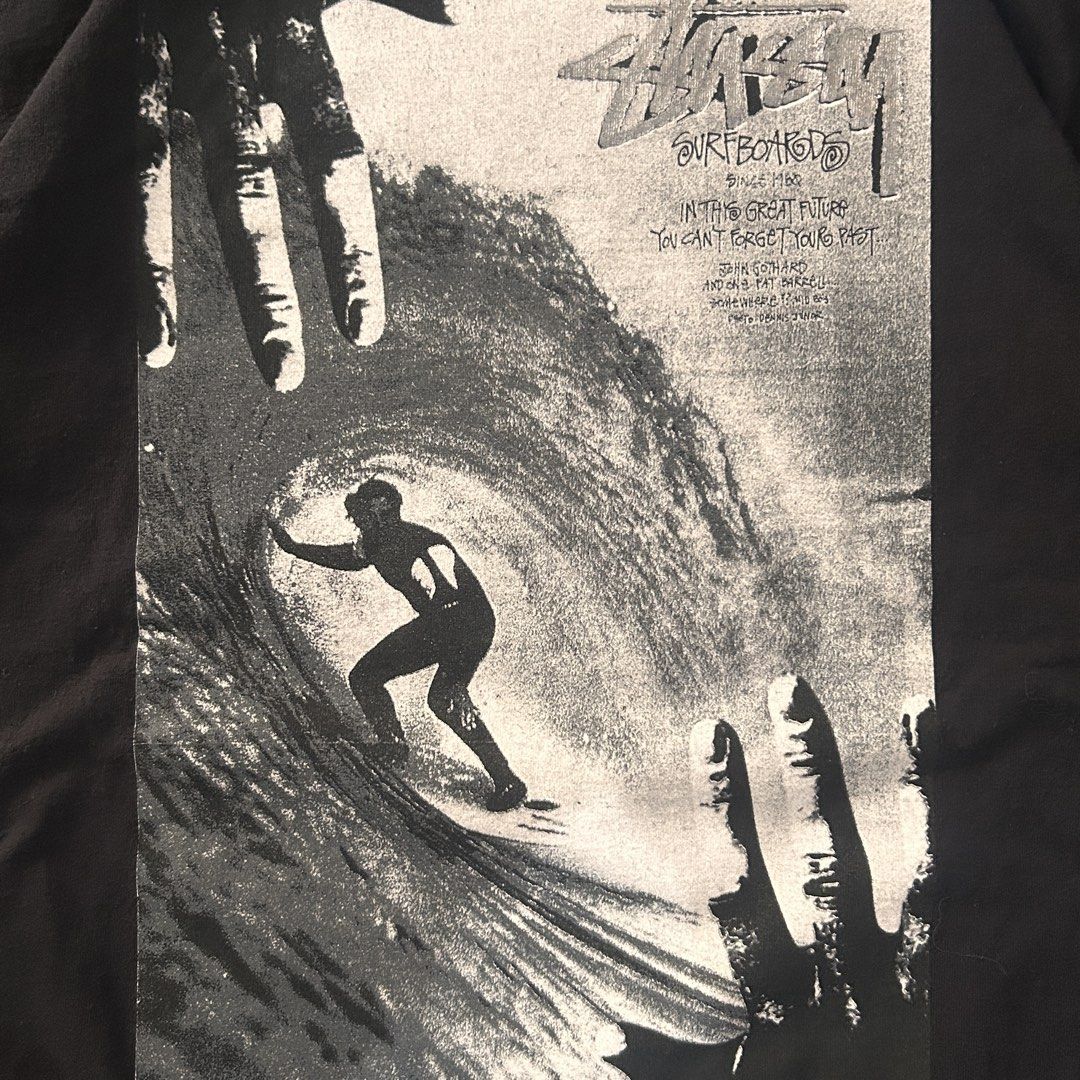2000s Stussy “SURFBOARDS” Photo Tee (Category: Tshirts & Polo Shirts ) located in Laoag. Submitted by trovehauz (Listing ID 1456013809, Image 1). Description: 20x27 Color 9.5/10 VERY RARE Issue: Hairline on backprint Reminders: • Please be a responsible Buyer • Used • Color may vary due to lighting .