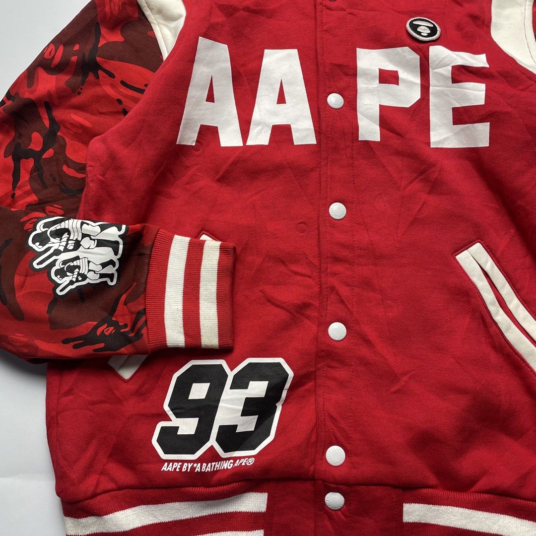 Aape Varsity Jacket (Category: Activewear) located in Quezon City. Submitted by 1121_garments (Listing ID 1455950755, Image 3). Description: authentic Dimes: 20 x 25 Color rate: 9.8 Issue: none.