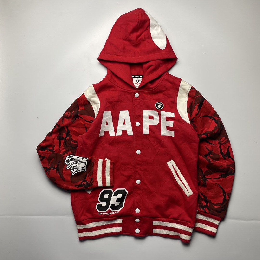 Aape Varsity Jacket (Category: Activewear) located in Quezon City. Submitted by 1121_garments (Listing ID 1455950755, Image 2). Description: authentic Dimes: 20 x 25 Color rate: 9.8 Issue: none.