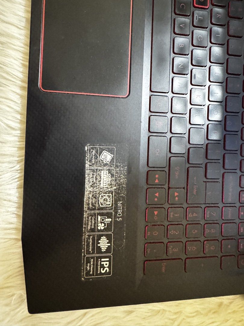 Acer Nitro V5 Gaming Laptop (Category: Laptops & Notebooks) located in Quezon City. Submitted by patriciarreyes (Listing ID 1455921965, Image 3). Description: For sale ‼️ Acer Nitro V5 AMD Ryzen 5 2500U 15.6" display 1TB 8gb RAM upgraded Honest issue: Basag na yung tunog ng speaker pero goods pa with headset With free Acer bag With free new Aula 650 4-in-1 combo (keyboard, mouse, headset (all wired) and mousepad With free Logitech 550 wireless bl