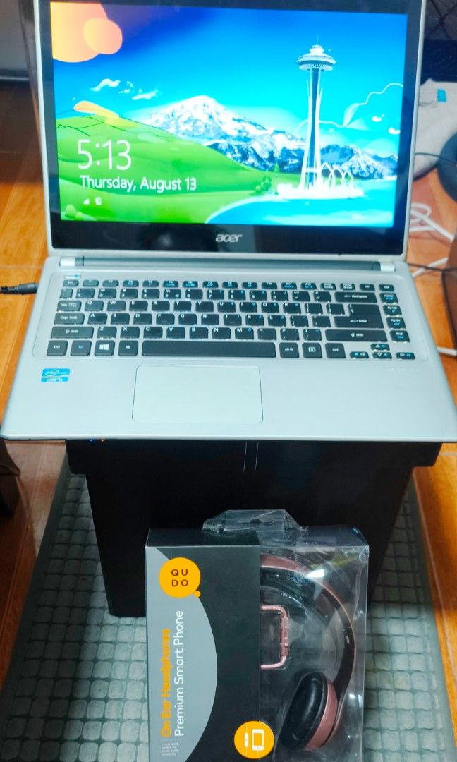 Acer ASPIRE (Category: Laptops & Notebooks) located in Quezon City. Submitted by gametz (Listing ID 1455998903, Image 1). Description: Original Item: CLEAN AND PREVIOUSLY GRANDMA OWNED + LOOKS brand new with light scratches only + NO HISTORY OF REPAIRS -CLEAN AND NEAT - FAST AND UPGRADABLE UNIT - ALL KEYS WORKING -BACKLIGHTED KEYBOARD - USB PORTS ALL GOOD - FLEXIBILITY OF SCREEN (MATIGAS PA) - NO SSUE INTERNAL! GAGAMITIN NLNG. - NO LAGS MABILIS F