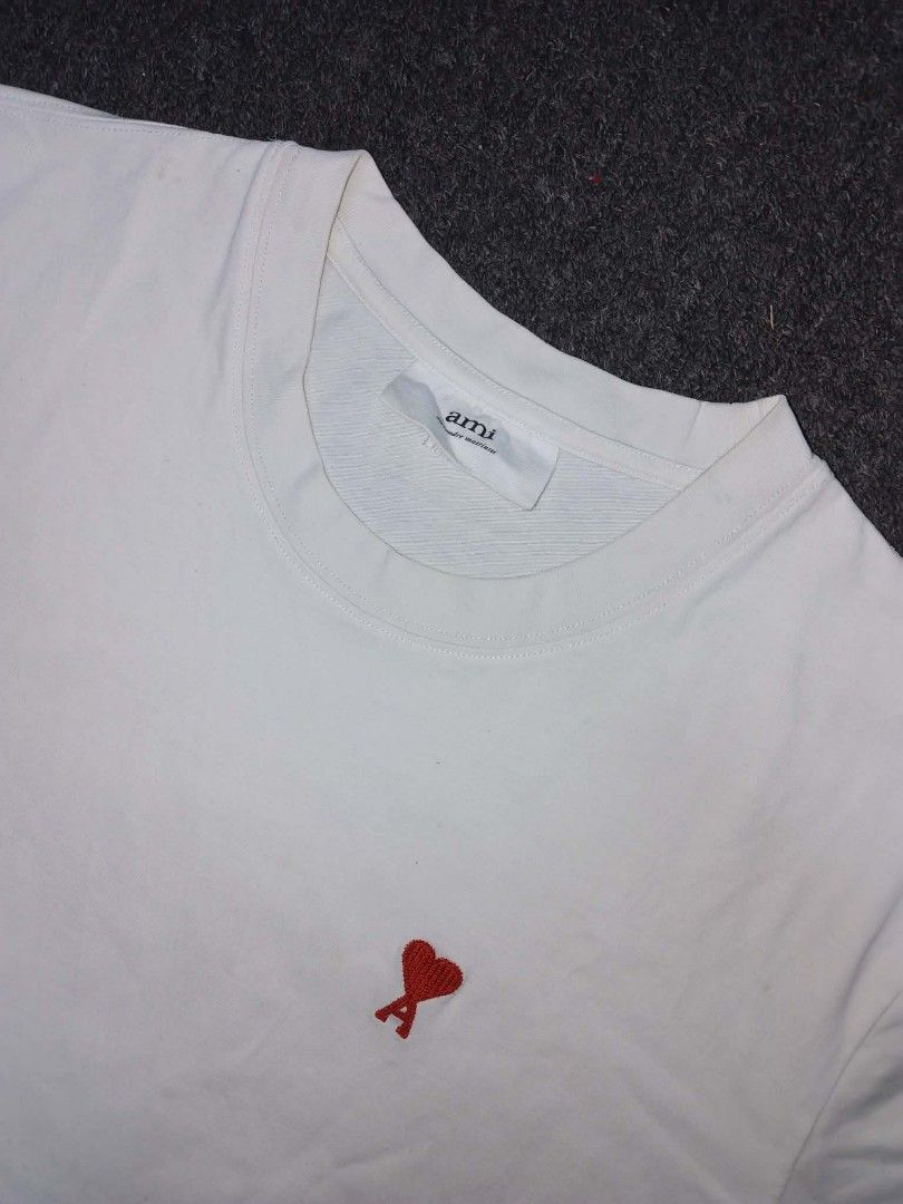 Ami shirt (Category: Activewear) located in Bacolod City. Submitted by johnthrift (Listing ID 1455942604, Image 2). Description: Ami Shirt Excellent condition Size Medium Dimension 20.5W 27L Rust stain maliit please see last photo Dm me if youre interested💌.
