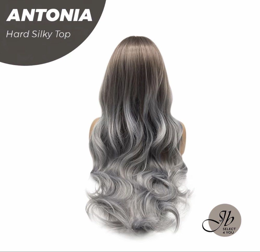 ANTONIA Hard Silky Top Ombre Wig (Category: Hair Accessories) located in Manila. Submitted by sonza1979 (Listing ID 1455929954, Image 3). Description: - ANTONIA wig with a hard silky top - Beautiful ombre color: brown to grey and white - Long, wavy style with face-framing layers - Looks natural and feels soft - Great for everyday wear or special occasions.