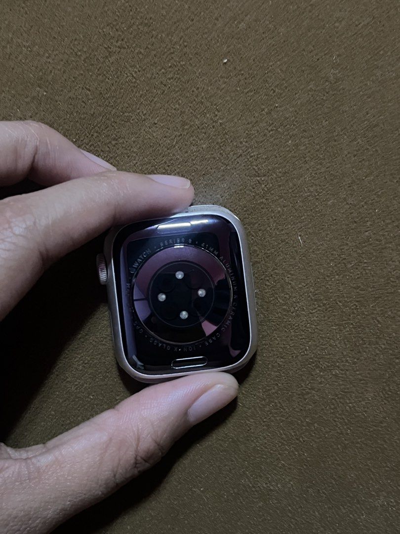 Apple Watch Series 8 41mm Starlight (Category: Wearables & Smart Watches) located in Manila. Submitted by miss_ali (Listing ID 1455996496, Image 3). Description: Good as new condition 41mm Starlight With original box With charger With 2 used bands No issue.