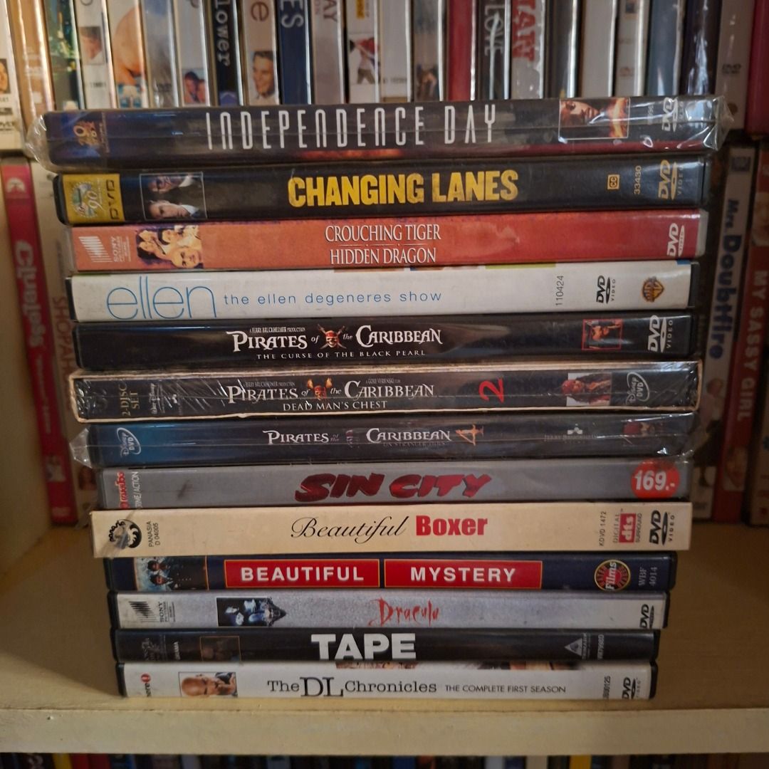Assorted DVD Movie Collection Part 4 (Category: CDs & DVDs) located in Valenzuela. Submitted by j3k0y (Listing ID 1455936329, Image 2). Description: Various movie titles on DVD; see titles and prices below Genre: Action, Romcom, Drama, Animation, Disney, Comedy, Horror, Musical, Gay-themed, Tagalog In mint condition STEELBOOKS Avatar - 1000 Iron Man - 1000 Hulk - 1000 Cloverfield - 1000 Star Trek - 1000 300 - 1000 The Mummy Tomb of the Dragon Emp