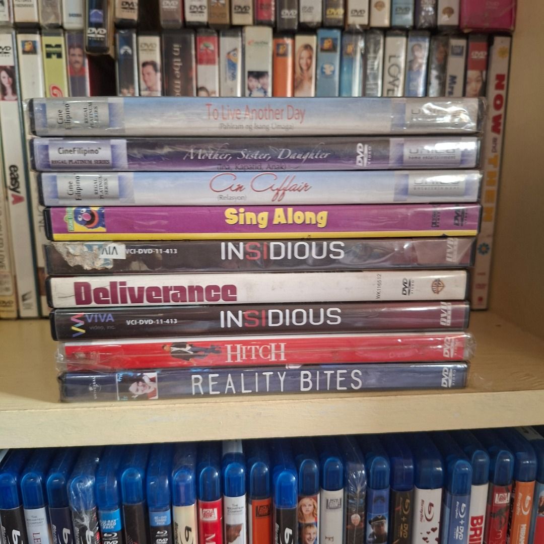 Assorted DVD Movie Collection Part 5 (Category: CDs & DVDs) located in Valenzuela. Submitted by j3k0y (Listing ID 1455939671, Image 1). Description: Various movie titles on DVD; see titles and prices below Genre: Action, Romcom, Drama, Animation, Disney, Comedy, Horror, Musical, Gay-themed, Tagalog In mint condition Sesame Street Sing Along - 350 Insidious - 350 Deliverance R1 - 350 Hitch - 350 Somehwere in Time - 350 Cake R1 - 350 Dreamgirls R1 