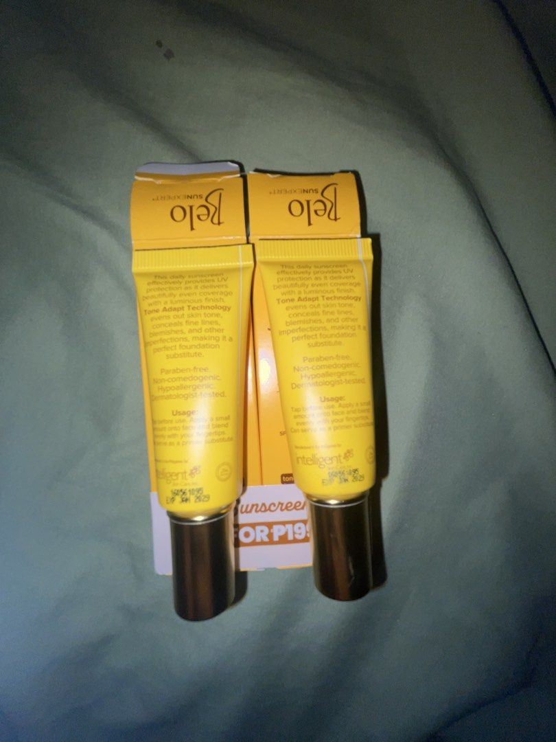 Belo Tinted Sunscreen (Category: Makeup) located in Carmona. Submitted by siennabug (Listing ID 1455876541, Image 3). Description: RFS: Not for my shade Isa lang ang nabuksan the other one is hindi pa opened used twice lang. Exp: Jan 2029.