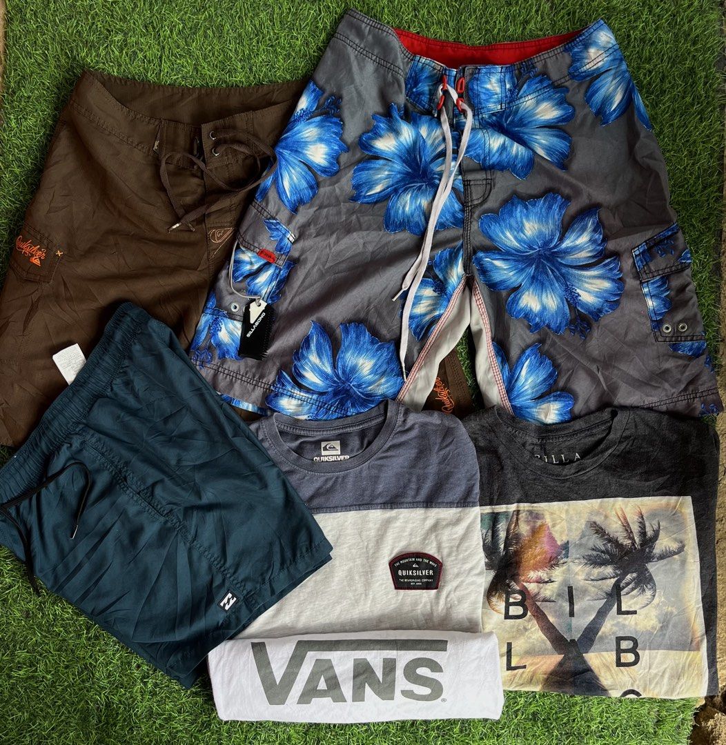 BILLABONG,QUICKSILVER & VANS (Category: Shorts) located in Cebu City. Submitted by pick2zeroo (Listing ID 1455925781, Image 1). Description: Sizes: Shirts Medium to Large Vans- 20x27 Billabong- 21x27 Quicksilver- 19-20x27 Shorts- 30 to 36.