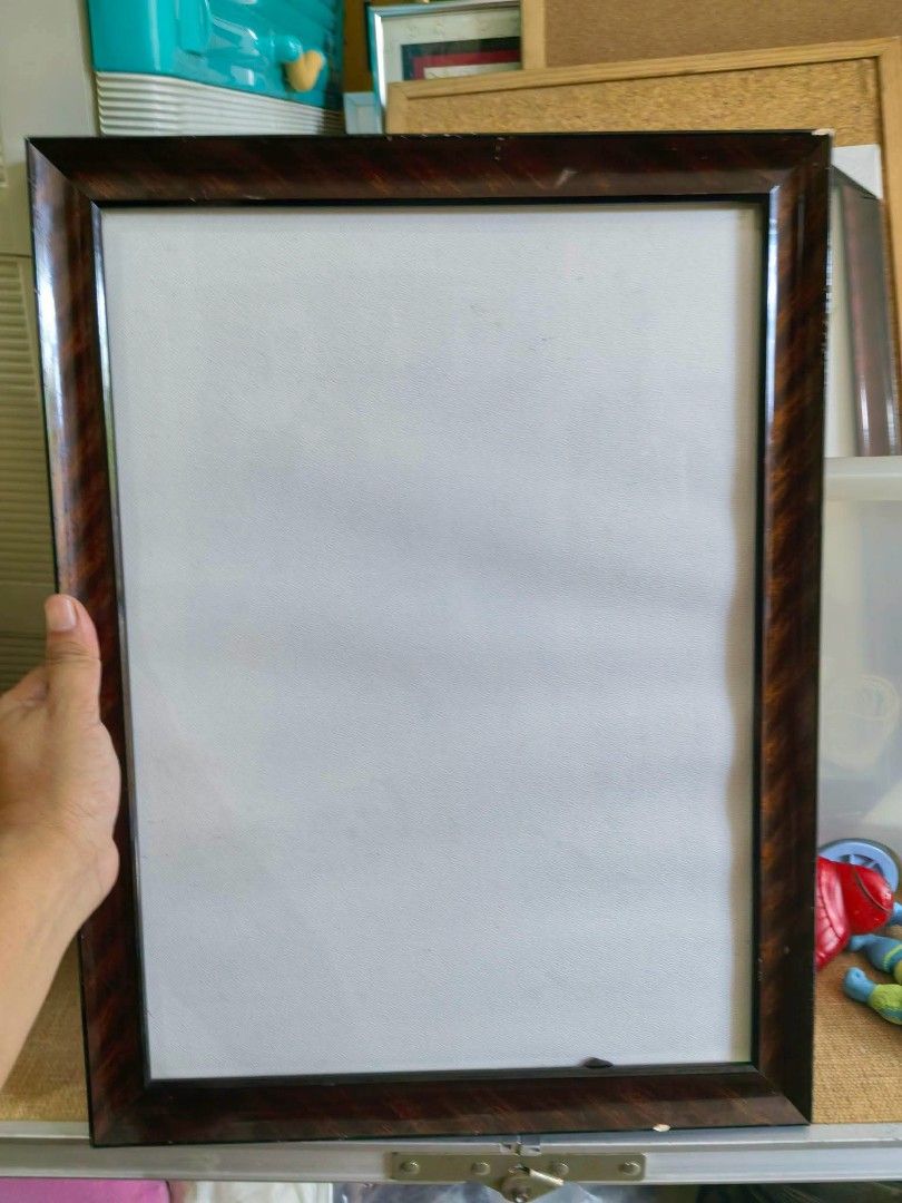 Blank Wood and Glass Frame (Category: Frames & Pictures) located in Cebu City. Submitted by dudes_villanueva (Listing ID 1455859385, Image 2). Description: Blank Wood and Glass Frame 📌 A3 Size 📌 Has paint scratches. Retouch nyo nalang. Display 11.7x16.5 in.