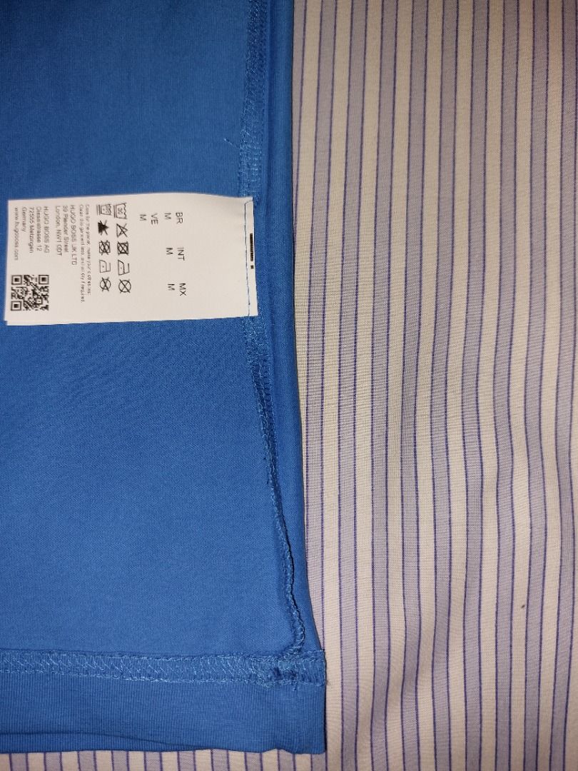 Boss Men's Tee T-shirt, Open Blue, Medium (Category: Tshirts & Polo Shirts ) located in Antipolo. Submitted by cyknap2001 (Listing ID 1456051745, Image 3). Description: Boss Men's Tee T-shirt, Open Blue Size Medium on tags, actual is 21"x28.5" 95% Cotton, 5% Elastane MOP - payment first sa gcash .