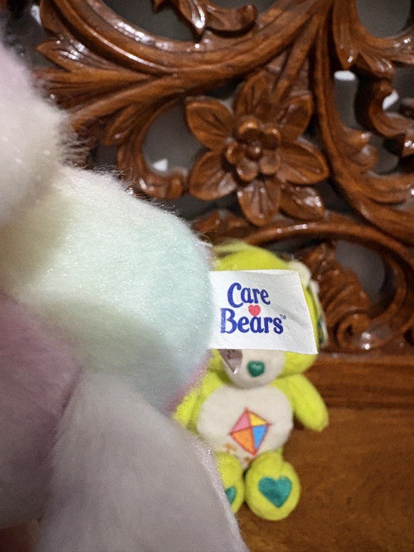 Care Bears Plush Toys (Category: Plushies & Soft Toys) located in Quezon City. Submitted by rxyel (Listing ID 1455894753, Image 3). Description: - Set of 4 adorable Care Bears plush toys. - Includes: Large pink bear with rainbow belly, green bear with kite, purple bear with bow, and a small charm bear with a heart. - Ideal for collectors or as a thoughtful gift. 1: 200 2: 300 3: 300 4: 380 .