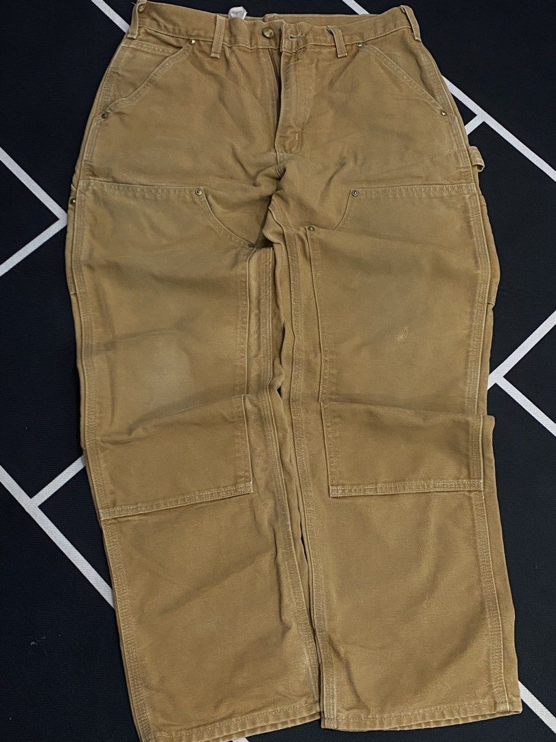 Carhartt Double Knee Work Pants Tan (Category: Jeans) located in Porac. Submitted by moethrifter (Listing ID 1456041789, Image 1). Description: - Classic Carhartt work pants in tan - Double knee construction for enhanced durability - size 30 .