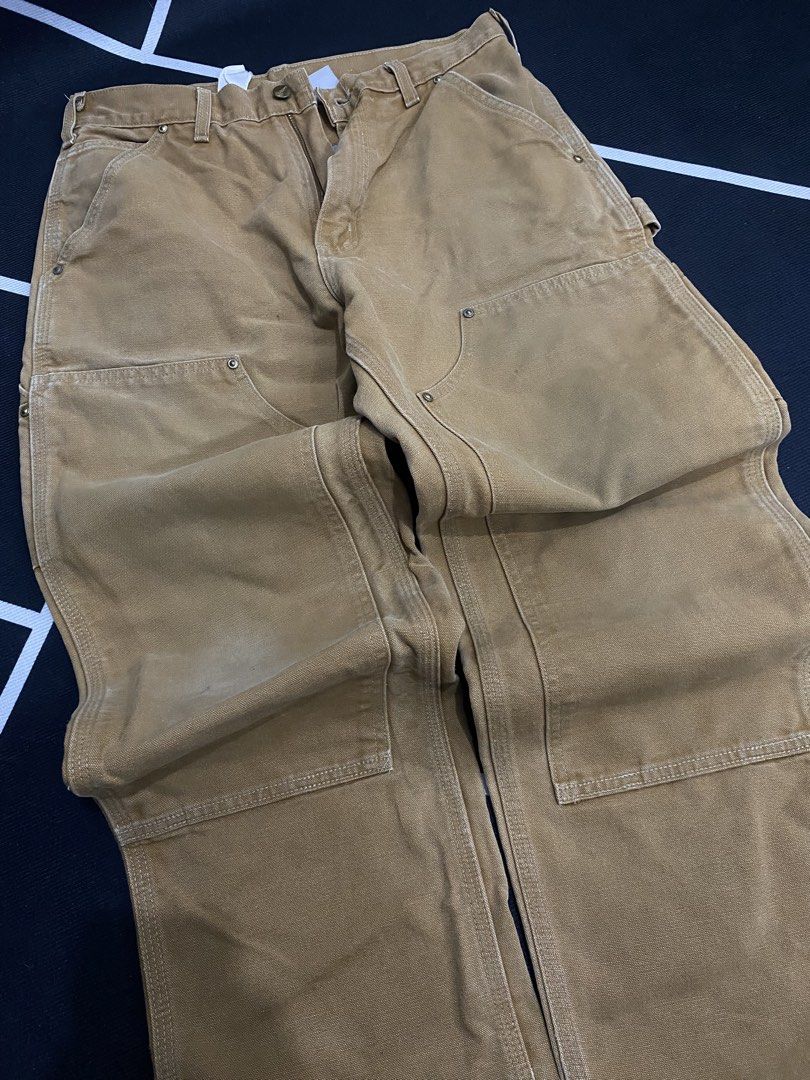 Carhartt Double Knee Work Pants Tan (Category: Jeans) located in Porac. Submitted by moethrifter (Listing ID 1456041789, Image 3). Description: - Classic Carhartt work pants in tan - Double knee construction for enhanced durability - size 30 .