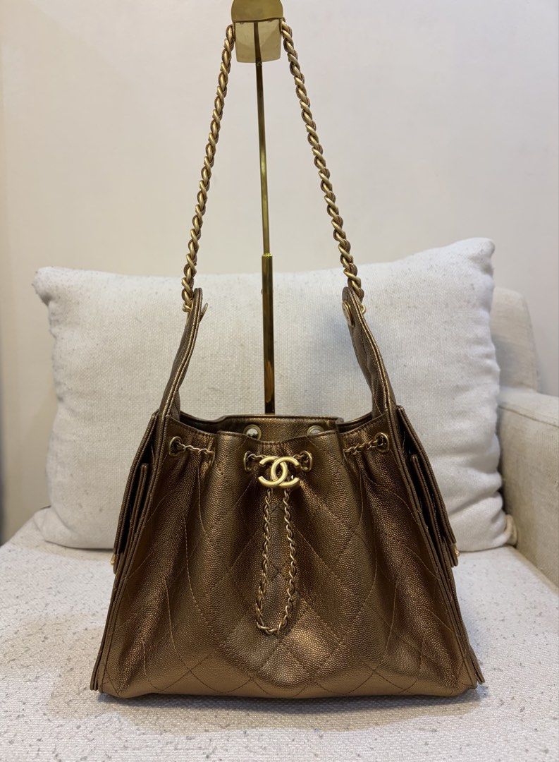 Chanel 25 Bronze (Category: Luxury Bags & Wallets) located in Quezon City. Submitted by kingwolf824 (Listing ID 1455989054, Image 1). Description: Flash sale today only! Last price posted wala ng tatawad! Chanel 25 bronze, very chic color perfect for events. Coded, comes with white box and dustbag. No returns, No exchange, No refunds .