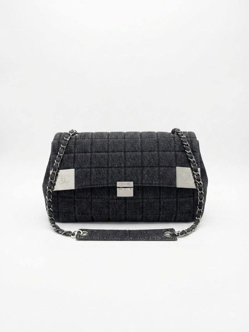 Chanel choco bar denim bag (Category: Luxury Bags & Wallets) located in Atok. Submitted by fullroom.dgs (Listing ID 1456008657, Image 1). Description: Chanel choco bar denim bag Authentic rank ab .