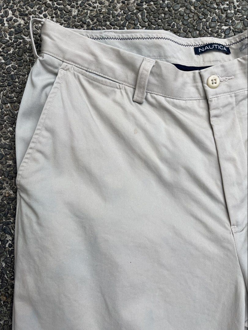 Chino pants white beige light brown with stain (Category: Trousers) located in Cavite. Submitted by Dexter123 (Listing ID 1455857514, Image 2). Description: With minimal stain upper part see pictures.