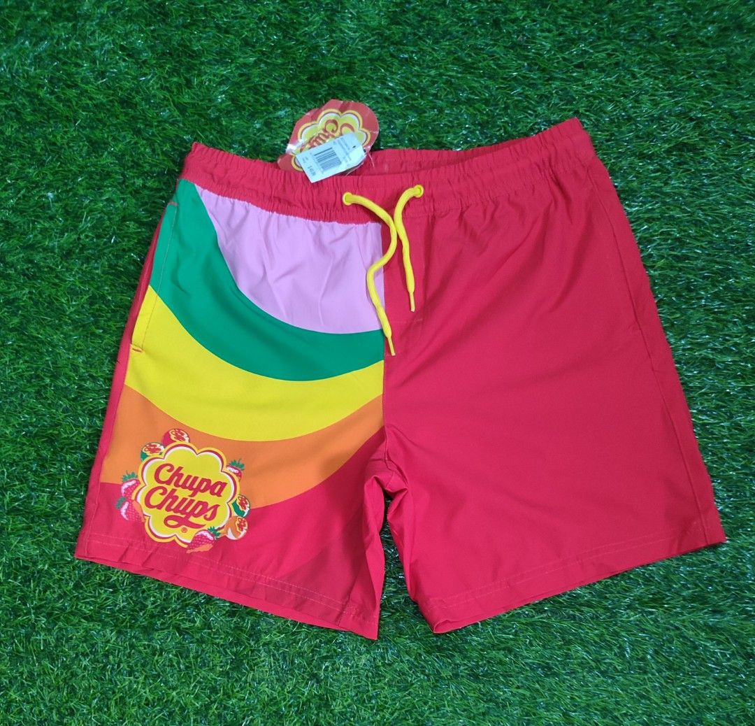 Chupa Chups Boardshorts Red Rainbow (Category: Swim Trunks & Board Shorts) located in Cebu City. Submitted by deadjay84 (Listing ID 1455959268, Image 1). Description: Chupa Chups Boardshorts (Youth) - Size 12 fits small adult 28-30 - Brndnew - 4 way stretch - Color: Red with rainbow stripe on left leg - Features Chupa Chups logo - Elastic waistband with yellow drawstring - Ideal for beach or pool - Pls see photos for details Cebu Loc Add shipping