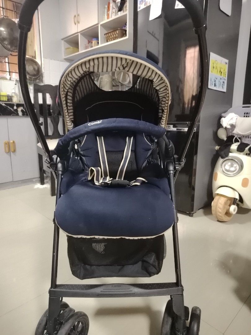 Combi stroller (Category: Strollers) located in Cavite. Submitted by charmboutique (Listing ID 1455915810, Image 3). Description: Selling my daughter stroller In very good used condition Free baby car seat Bought new on sale >16k.