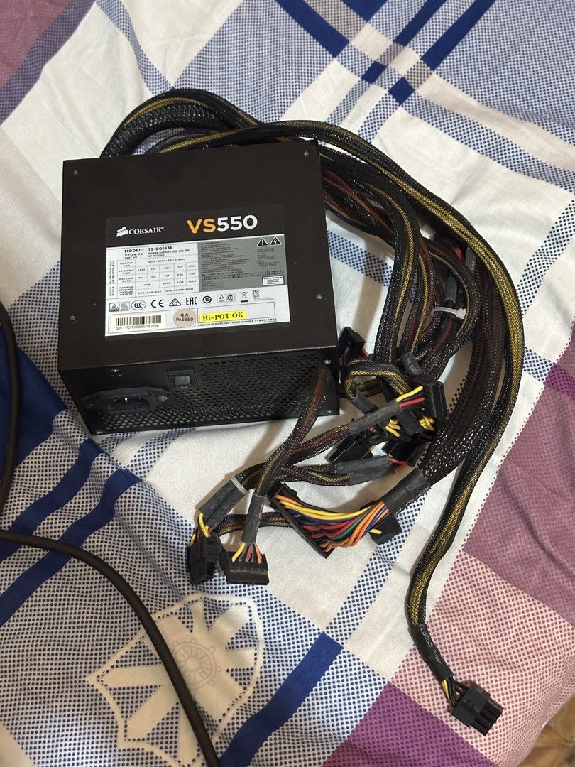 Corsair VS 550 (550w) PSU (Category: Computer Parts) located in Cebu City. Submitted by peachmiahpie (Listing ID 1455976361, Image 2). Description: Corsair vs 550 PSU no issues! All working! Just recently upgraded to 650w PSU LOC:cebu city.