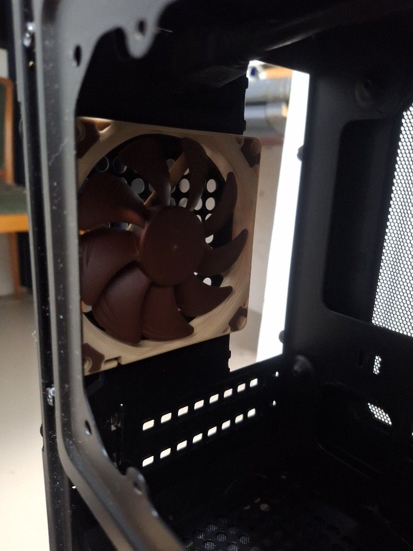 Cougar QBX Mini ITX Computer Case (Category: Desktops) located in Quezon City. Submitted by pikapickle (Listing ID 1456026140, Image 3). Description: - Cougar QBX Mini ITX Computer Case - W/ signs of use - Can fit standard ATX PSU - Compact Small Form Factor (SFF) - Includes 1x 90mm Noctua Fan for Rear Exhaust - Includes 1 80mm Arctic Fan for Air intake - Ideal for building a powerful, small PC - PM for any questions and pics.